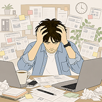 頻繁な修正に追われるイメージ